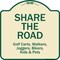 Signmission Designer Series Sign-Share The Road, Tan & Green Heavy-Gauge Aluminum, 18" x 18", TG-1818-9892 A-DES-TG-1818-9892 - alternate 1